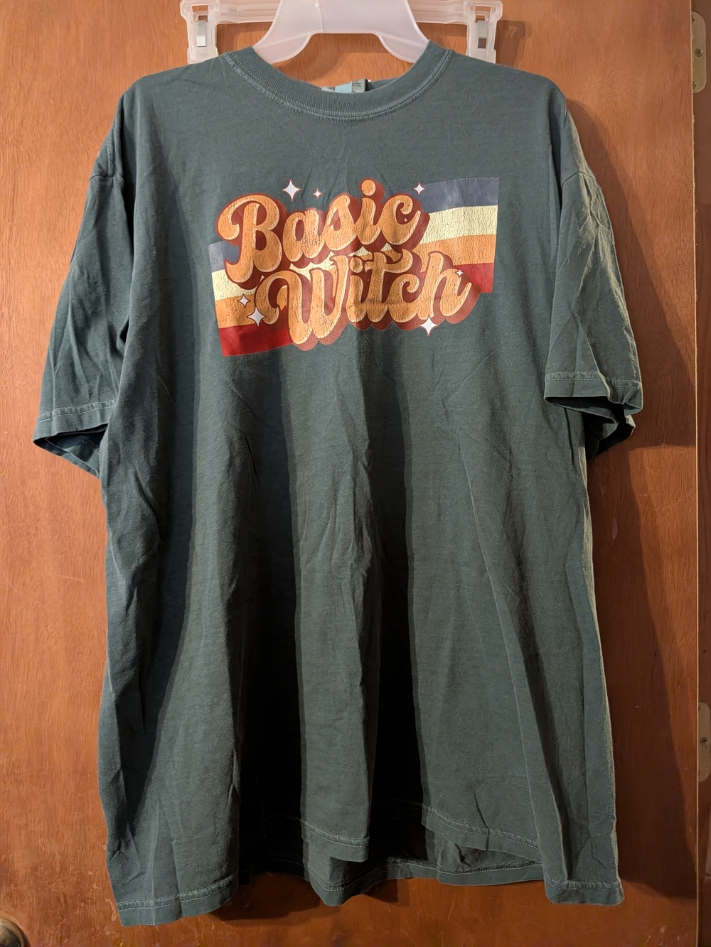 Basic Witch Graphic Tee - Forest Green